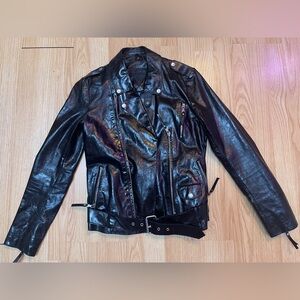 Sleek Black Leather Jacket